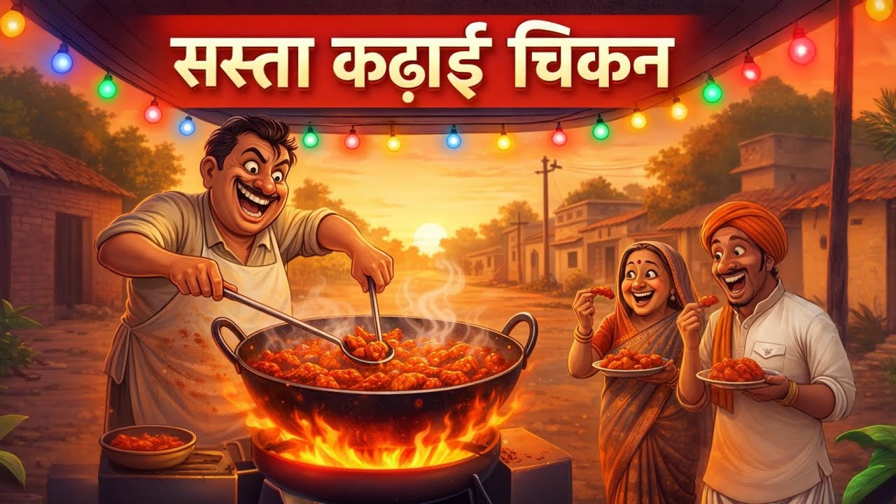 सस्ता कढ़ाई चिकन | Sasta Kadhai Chicken | Hindi stories | Hindi Kahaniya |