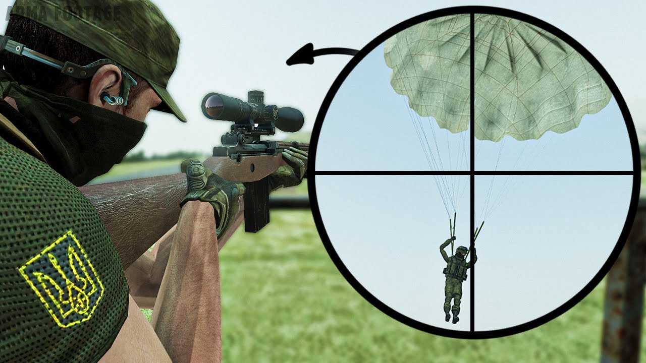 Ukrainian sniper met Russian paratroopers with lead rain - ARMA 3