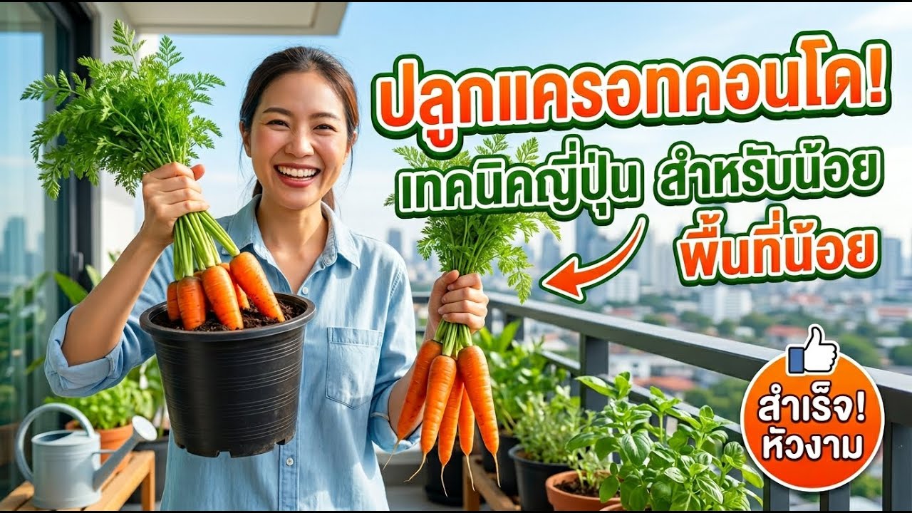 ปลูกผักหัวในกระถางได้จริงไหม เทคนิคแครอทคอนโดญี่ปุ่น