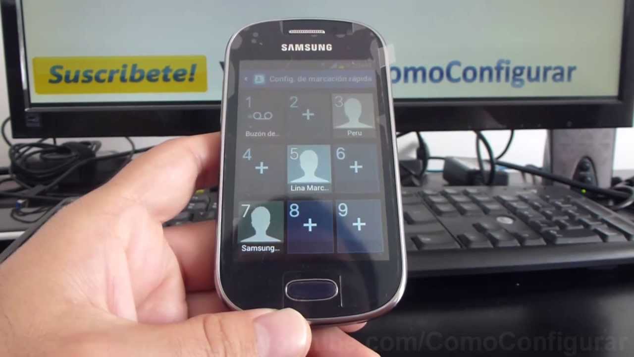como Configurar la marcaci&oacute;n r&aacute;pida para un contacto samsung Galaxy fame S6810 espa&ntilde;ol Full HD