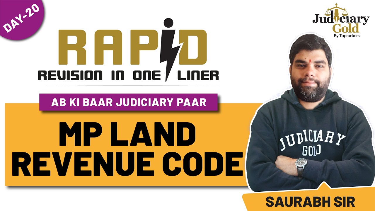 MP Land Revenue Code for Judiciary Exam Preparation | Rapid Revision in One Liners