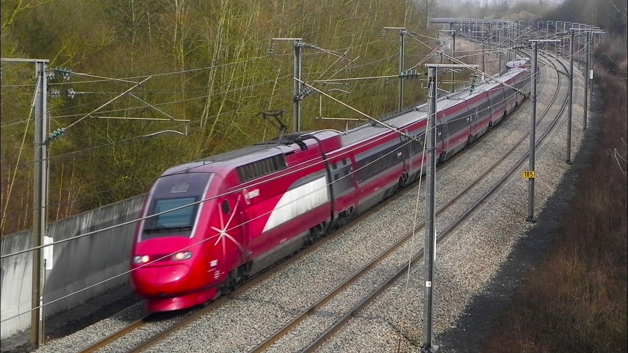 TGV inOui & OUIGO et Eurostar - Spot sur la LGV Nord Europe de Libercourt le 16/02/2025