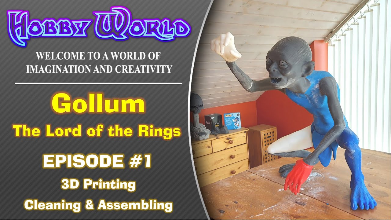 Lord of the Rings, Gollum [Full Sized Model] - EP1 (3D Printing, Cleaning & Assembling)