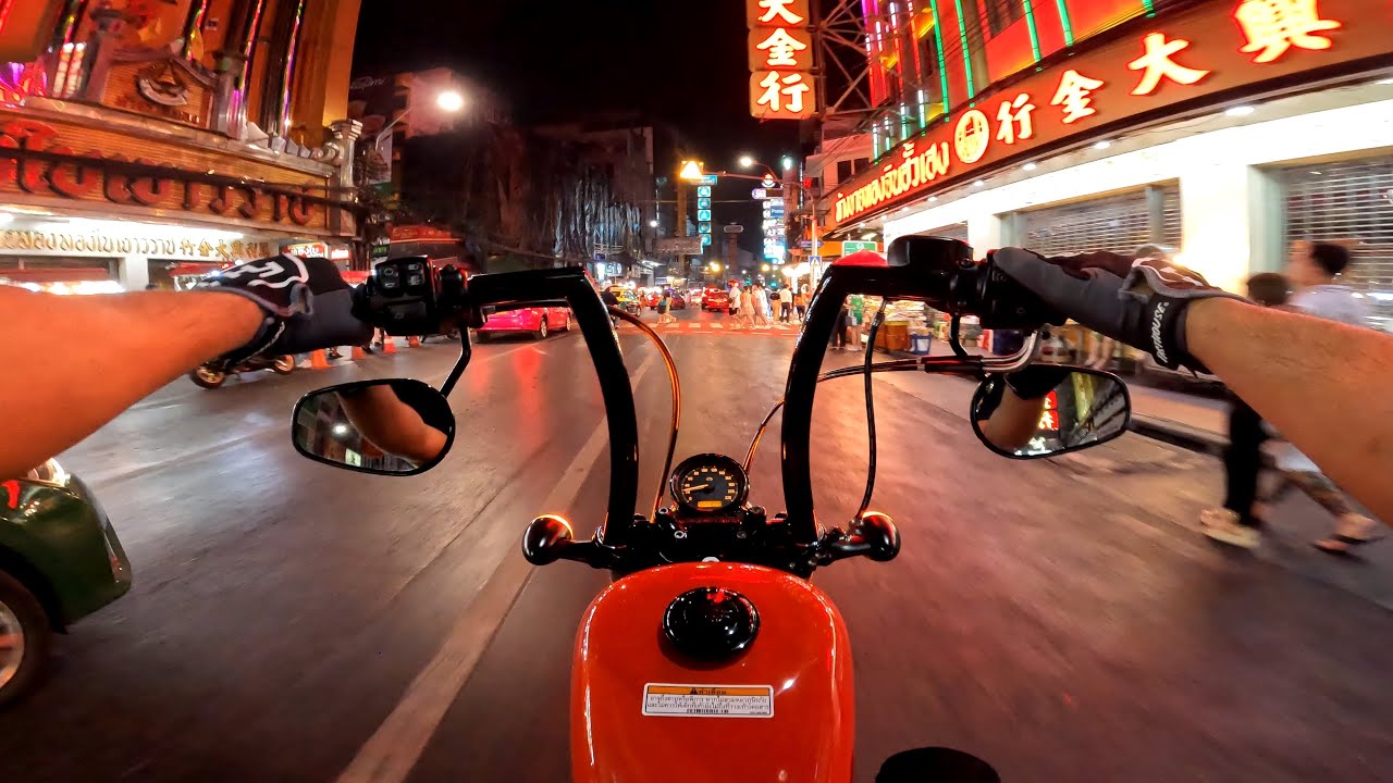 Harley Davidson 48 Sportster | Pure Sounds - Destination Street Food China Town ( ThaiLand )