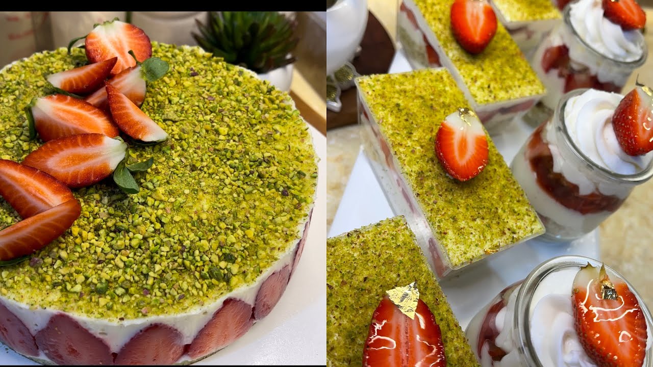 🍓🍓 فريزيي fraisier  جربوه بكريمة الموسلين نتيجة راااااائعة بننننة روووعة 😋#recipe