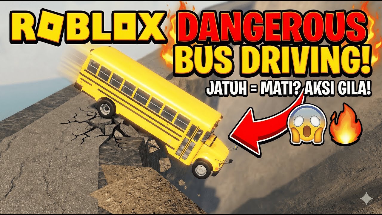 ROBLOX DANGEROUS BUS DRIVING, AKSI GILA!