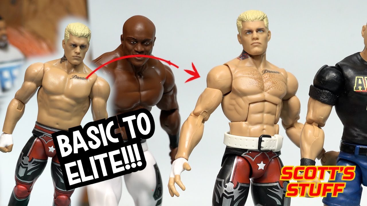 Converting Basics to Elite WWE figures! Main Event series has Elite potential