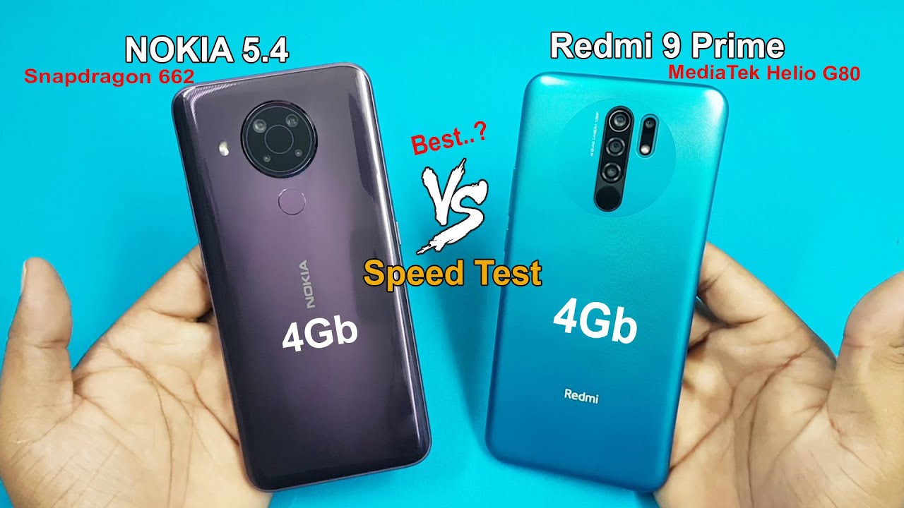 Nokia 5 4 vs Redmi 9 Prime Speed Test / Comparison || Antutu Benchmark Snapdragon 662 vs Helio G80