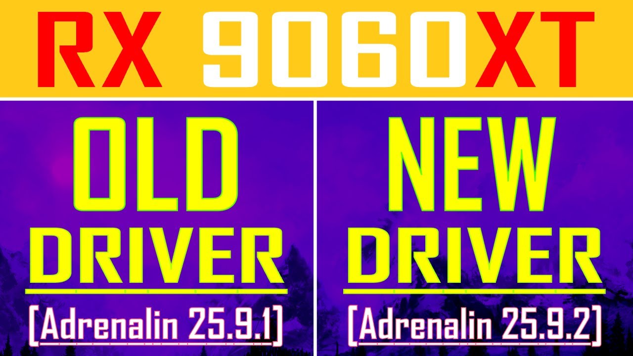 OLD DRIVER (25.9.1) vs NEW DRIVER (25.9.2) || RX 9060XT @16GB || PC GAMES BENCHMARK TEST ||