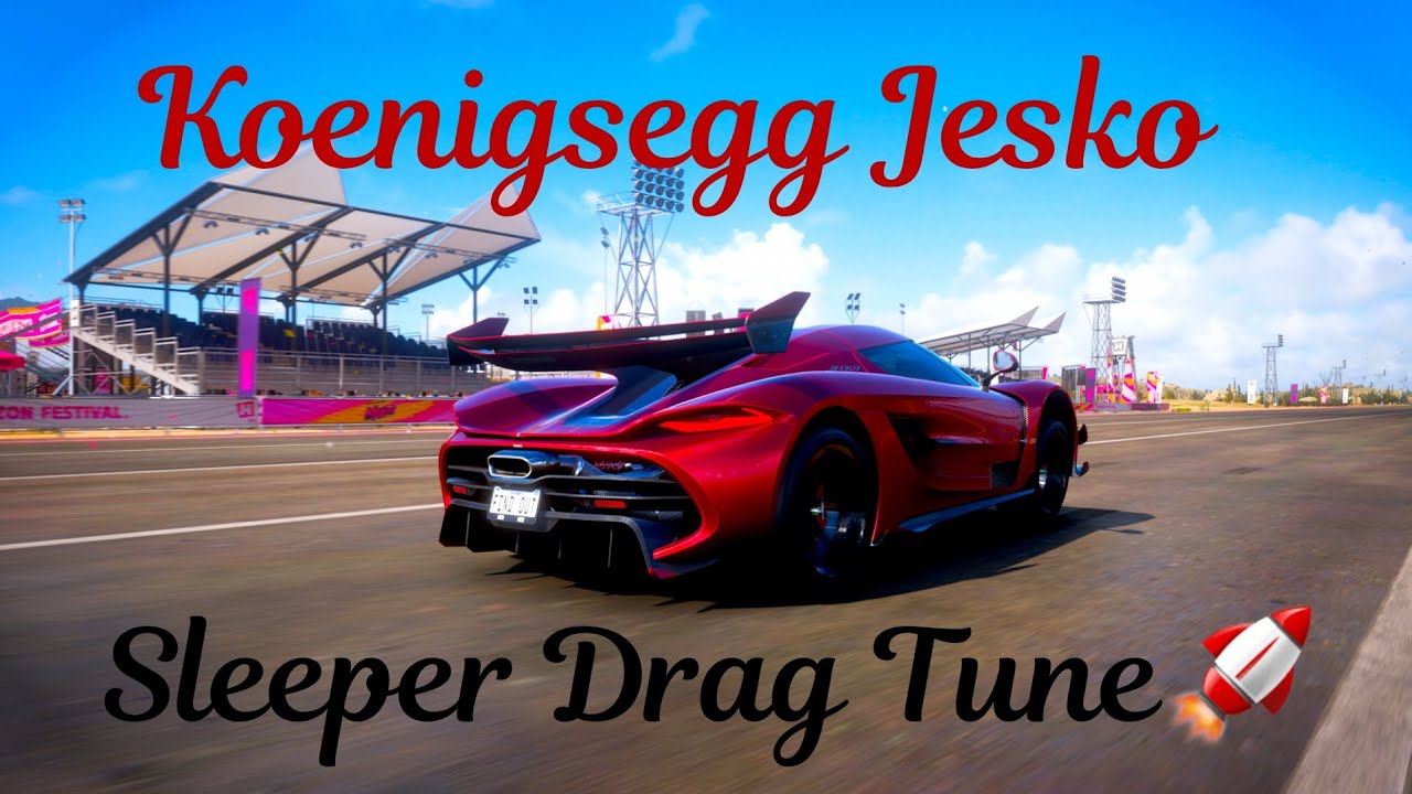Быстрый Koenigsegg Jesko Sleeper в Forza Horizon 5 (настройка для дрэг-рейсинга) (тест и настройка)