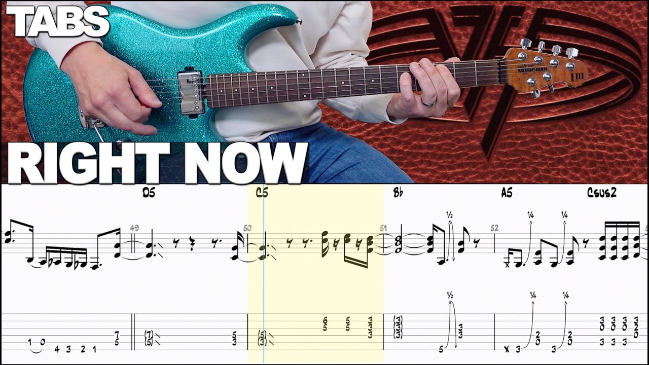 Van Halen - Right Now | Guitar cover WITH TABS |
