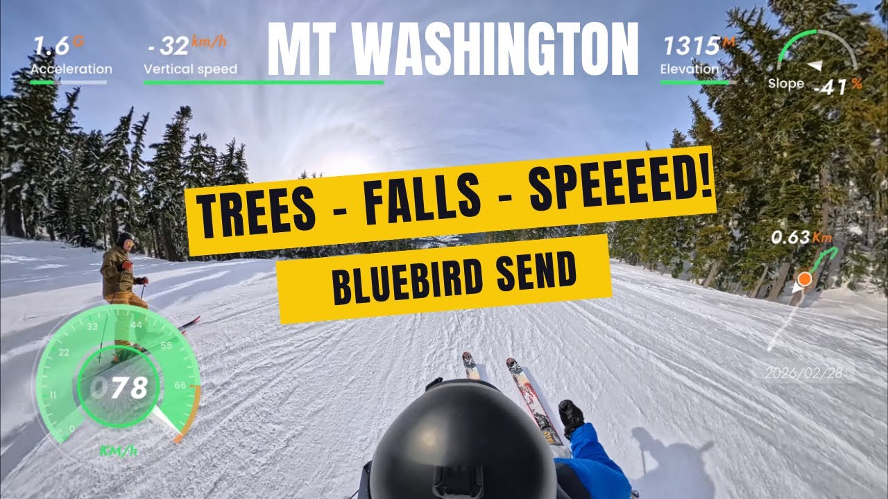 This Third Run Got Wild… 70+ KM/H, Trees & a Race | mt Washington 