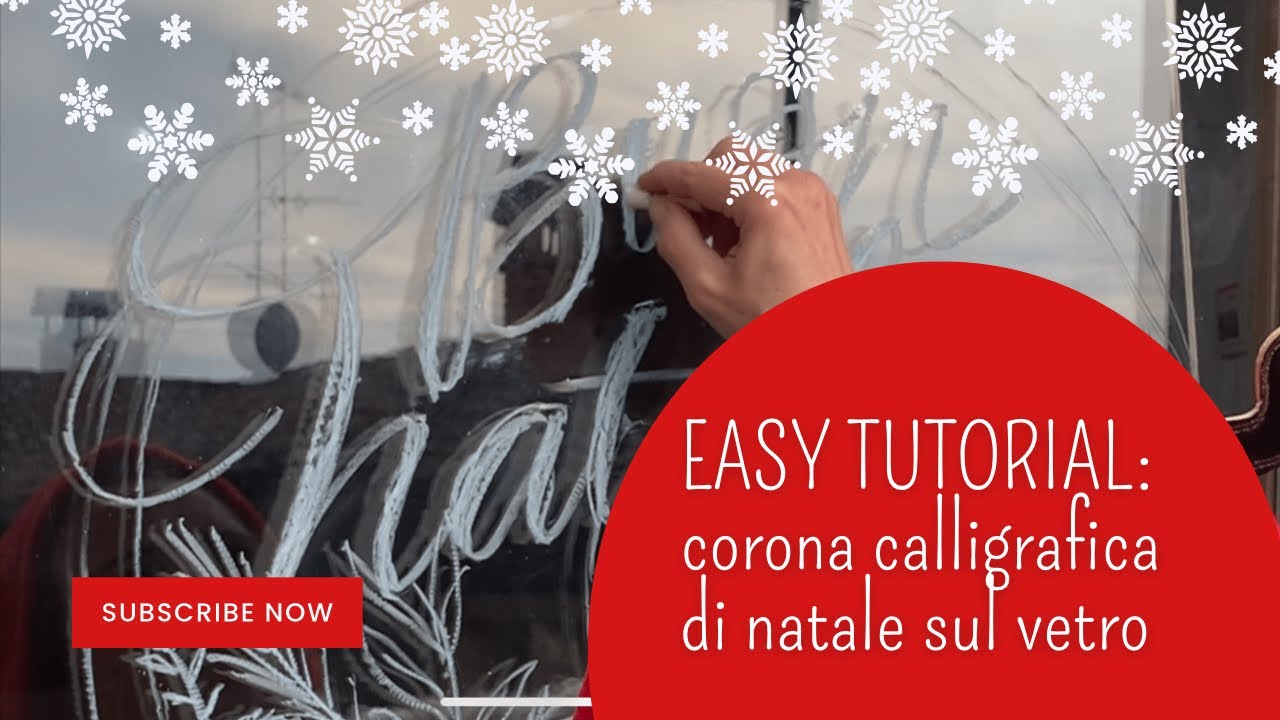 Scrivere su vetro - calligrafia sulla porta di casa
