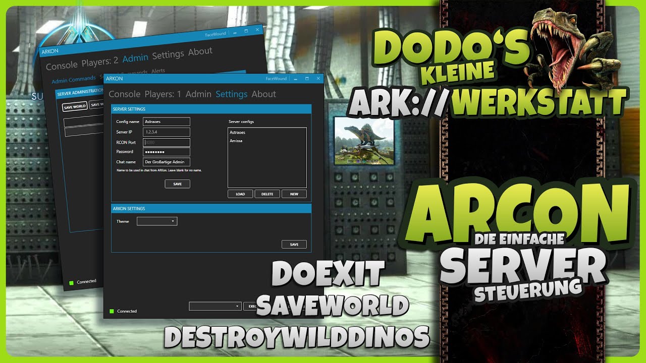 ARKON - Die Einfache ASA-Server Fernbedienung (RCON Teil 2) | Speichern & Beenden sowie vieles mehr