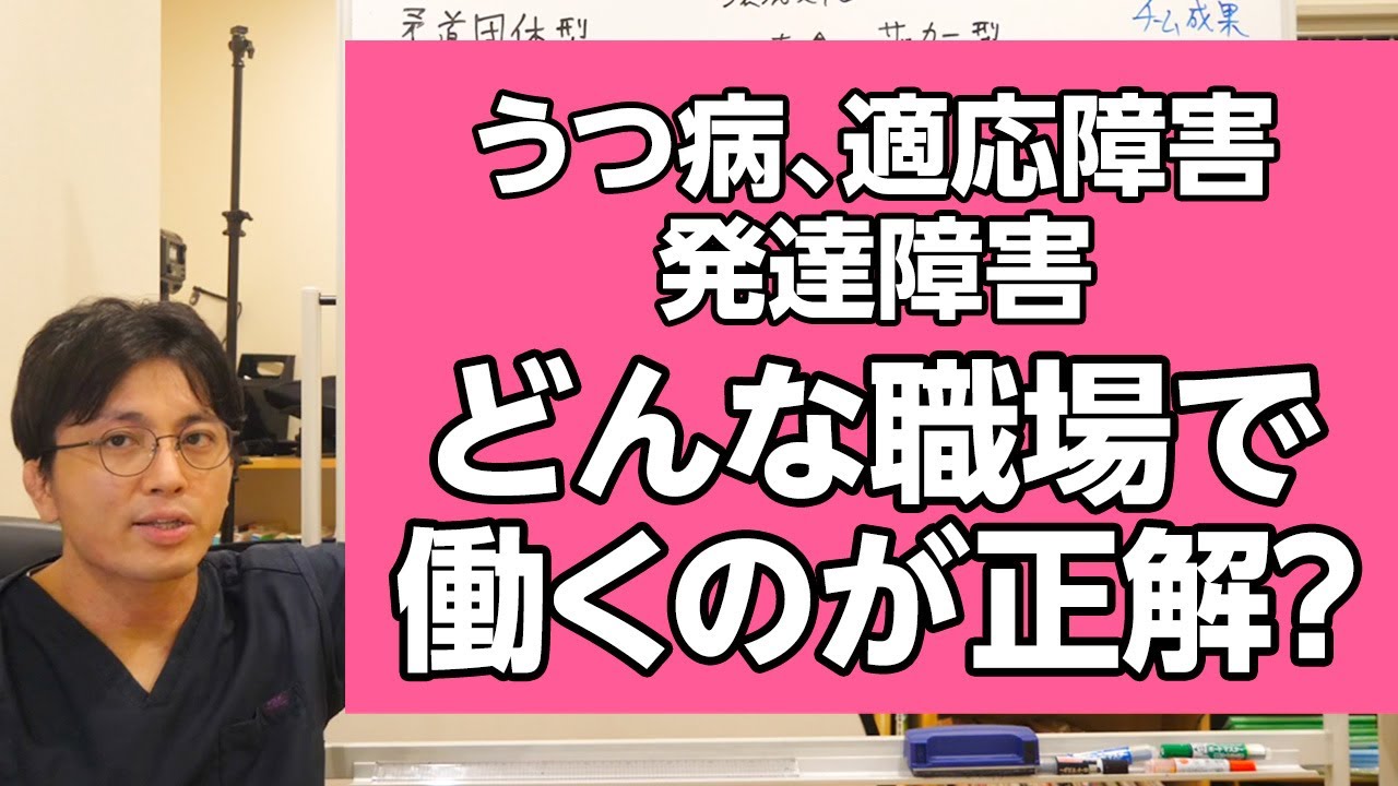 【編集版】うつ病、適応障害、発達障害、どんな職場で働くのが正解なのか説明します。コミュニケーションが多い職場、ルールが多い職場？ #仕事の悩み #発達障害