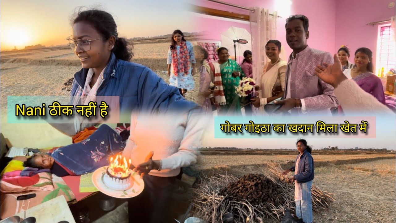 गोबर गोइठा का खदान मिला खेत में //@abhijalkandulnavlogs1226