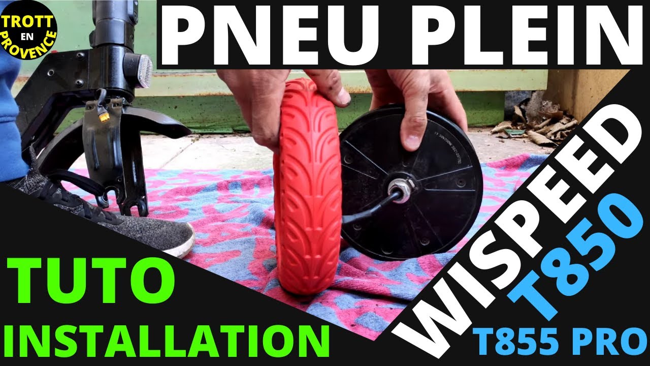 Tuto installation pneu plein wispeed T850 T855 PRO (Roue pleine trottinette électrique Xiaomi M365)