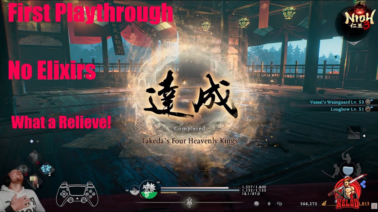 Nioh 3 | Takeda's Four Heavenly Kings | No Elixirs