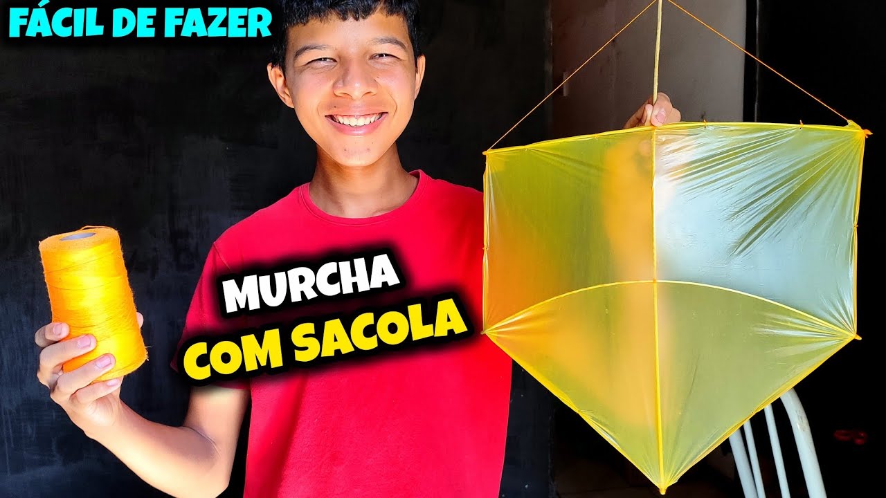 🎥 Título: Como Fazer uma Pipa Mucha com Sacola – Simples, Rápido e Divertido! 🪁