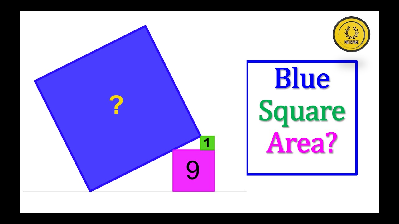 Can You Find the Area of the Blue Square? | Challenging Geometry Puzzle