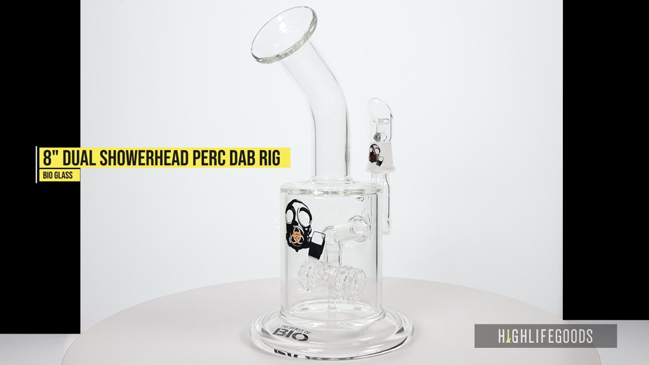 Dual Shower-head Dab Rig by Bio Glass