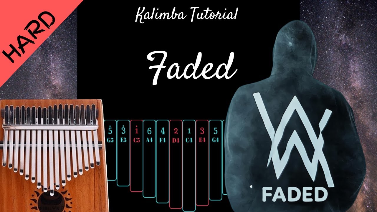Faded - Alan Walker  | Kalimba Tutorial (Hard)
