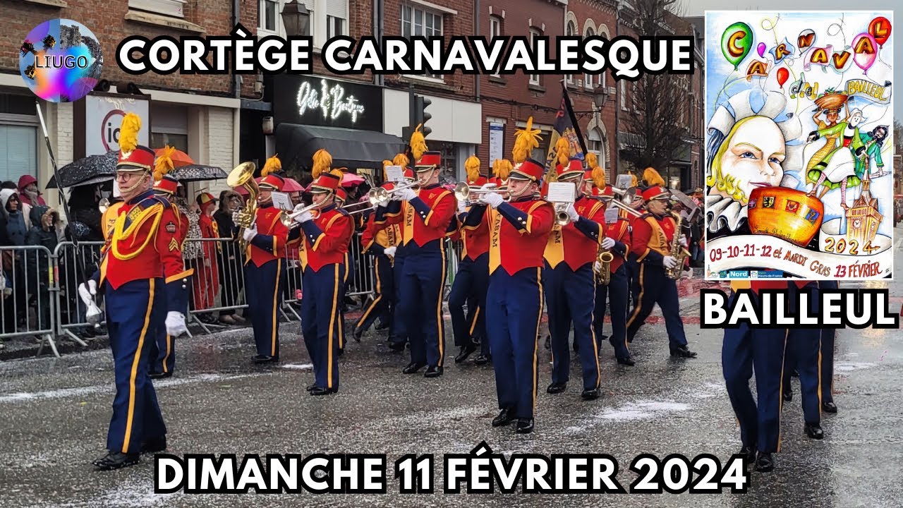 Cortège canavalesque - Carnaval de Bailleul (France) Dimanche 11 février 2024