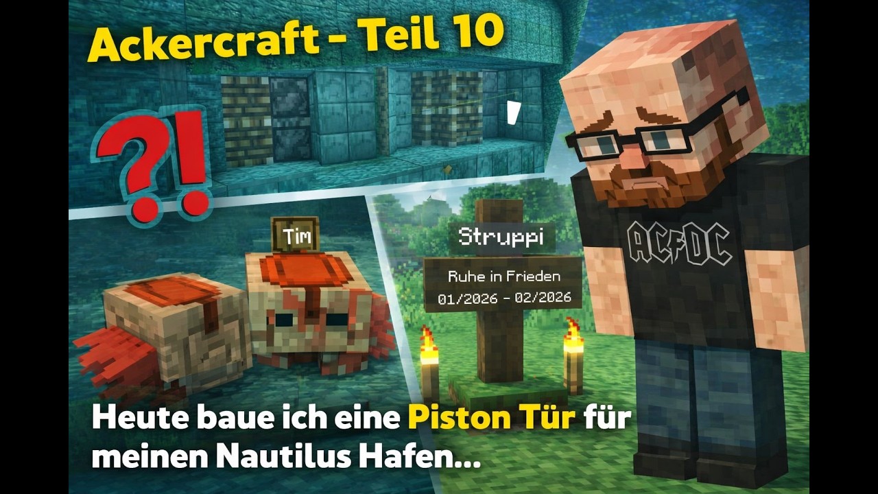 Ackercraft #10 - Technocollective zockt Minecraft (Redstone unter Wasser, eine 3 x 2 Piston Door)