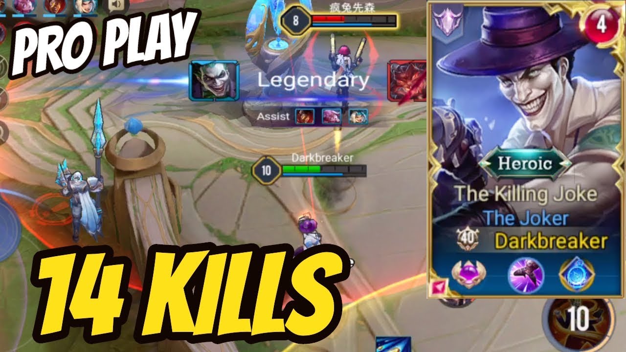 JOKER PRO GAMEPLAY 14 KILLS  | AoV | 傳說對決 | RoV | Li&ecirc;n Qu&acirc;n Mobile