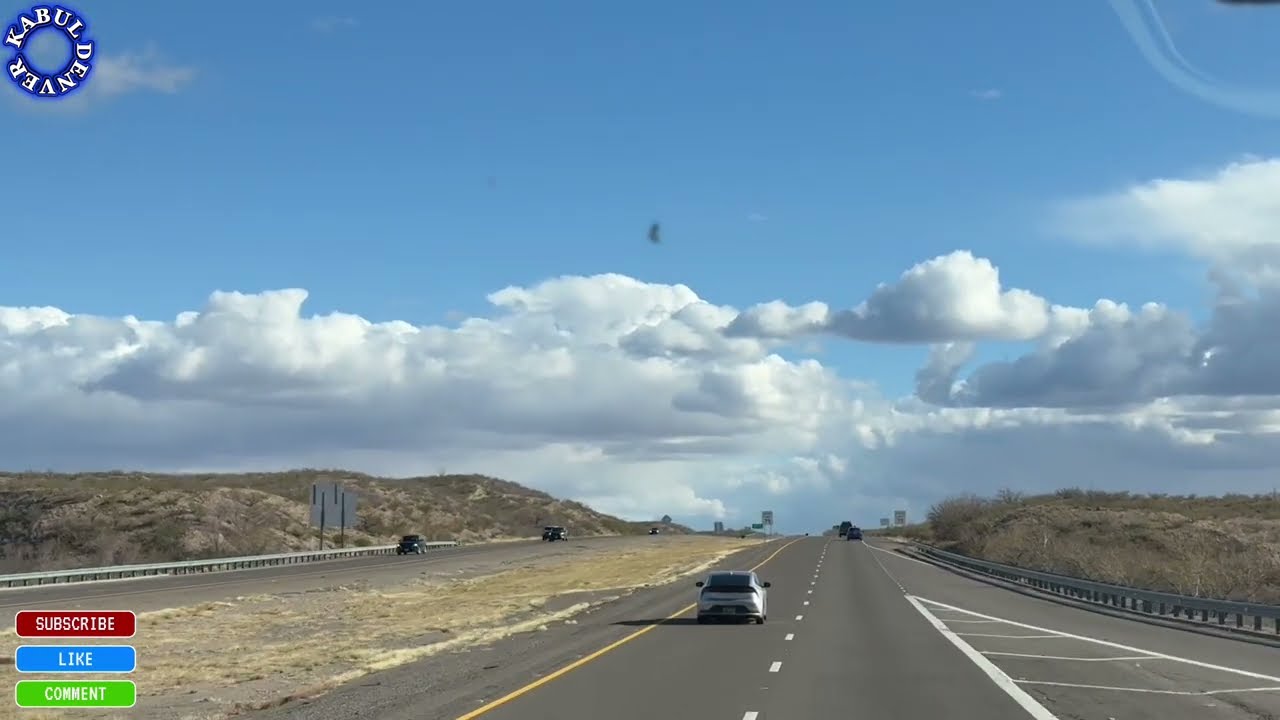 Driving from Caballo to Truth or Consequences New Mexico beautiful sunny day interstate 25 south