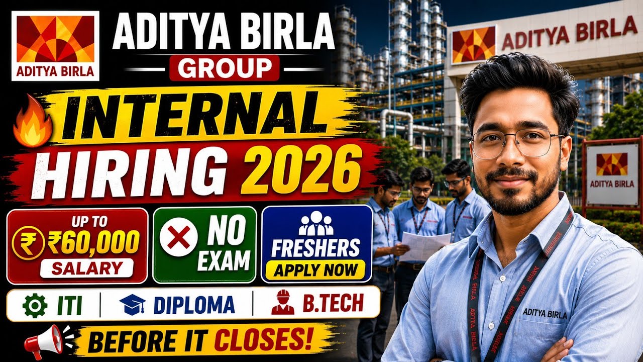 🚀 Aditya Birla Mega Hiring 2026 🔥 | Salary Up To ₹60K+ | ITI, Diploma, B.Tech | Freshers Apply Now