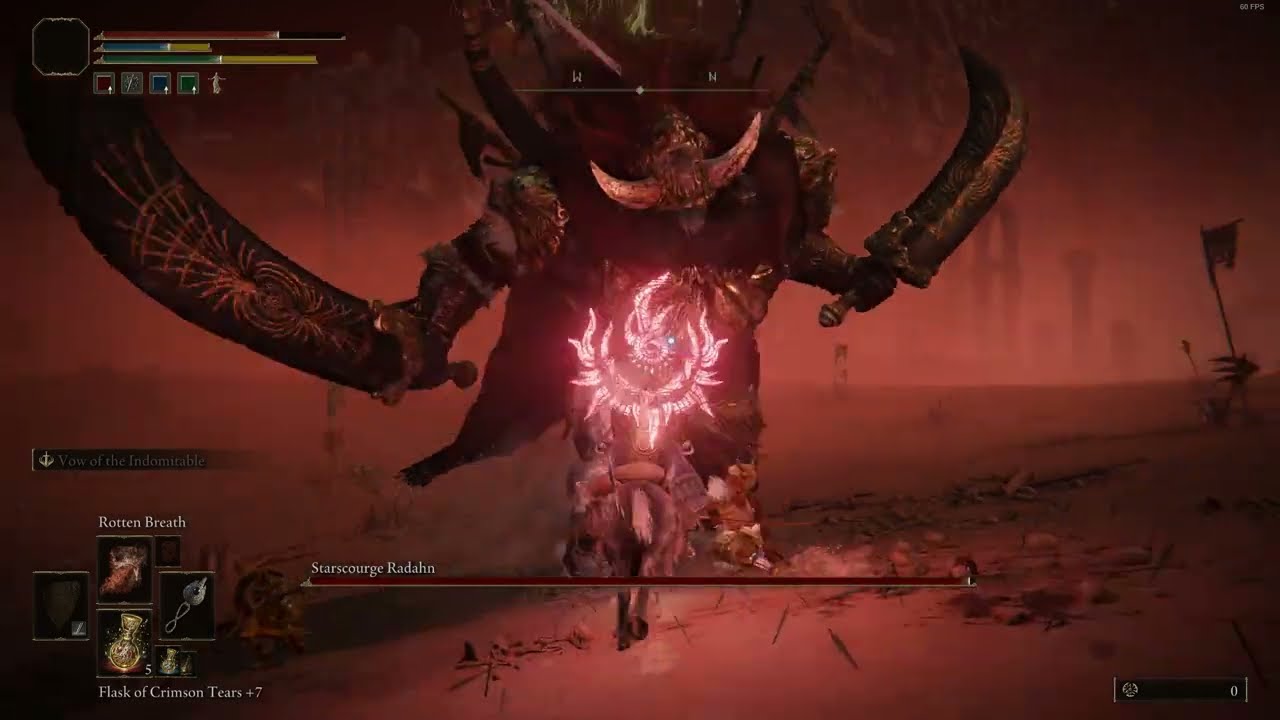 Elden Ring - Starscourge Radahn boss fight cheese with Rotten Breath / Scarlet rot