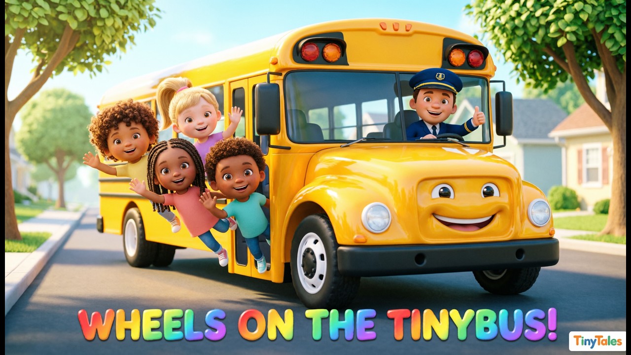 Wheels on the TinyBus 🚌 | TinyTales Original Kids Song