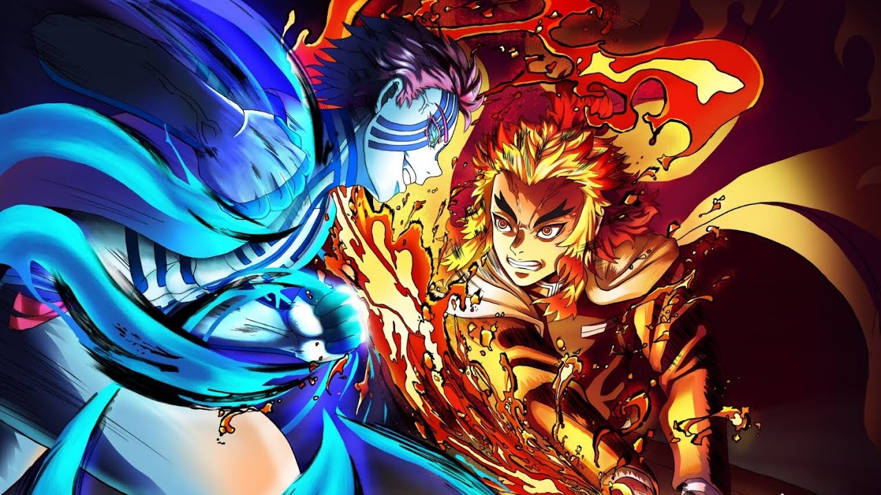 Rengoku(The flame hashira) VS Akaza(Upper rank 3) 🤩😎 | Most emotional fight at the end😥