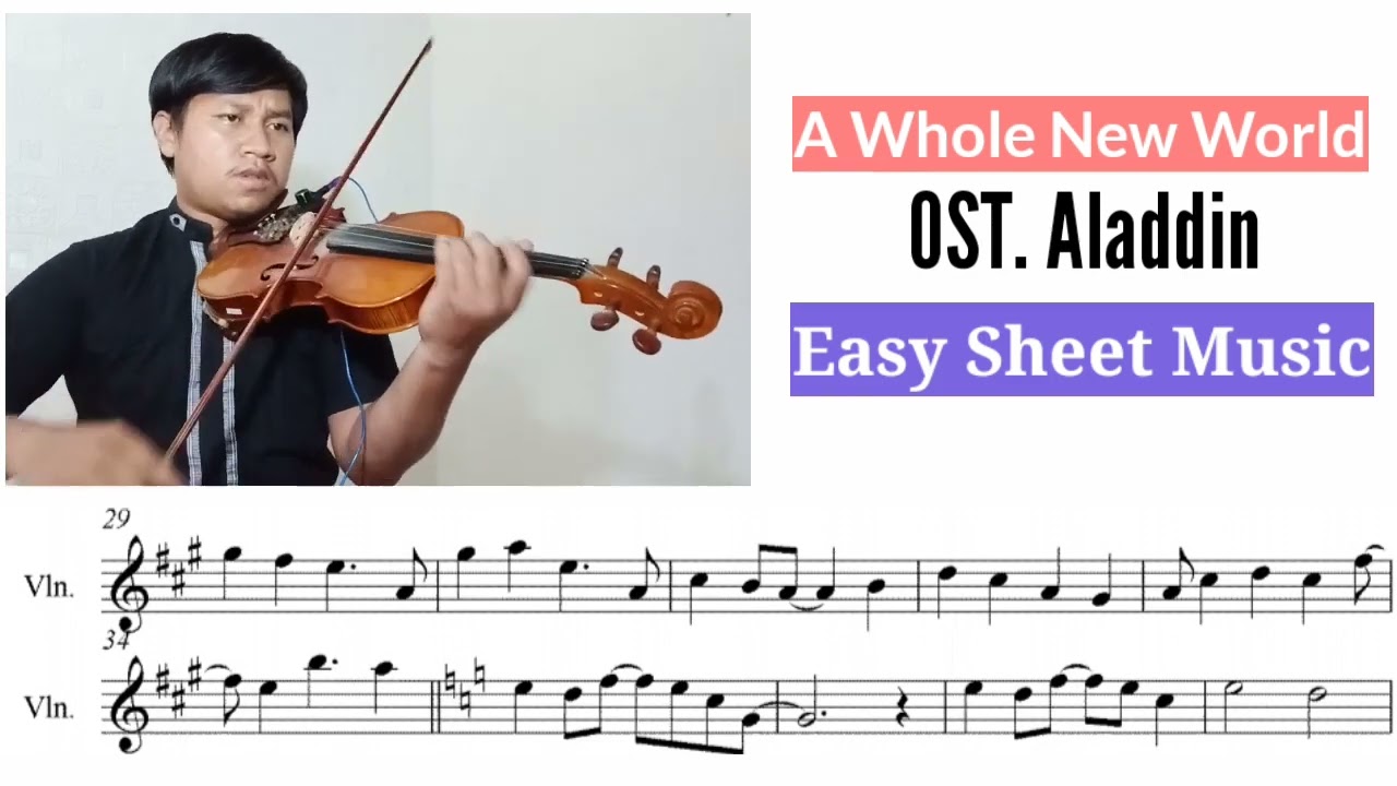 [Free Sheet] A Whole New World - Aladdin [Violin Cover Sheet Music]