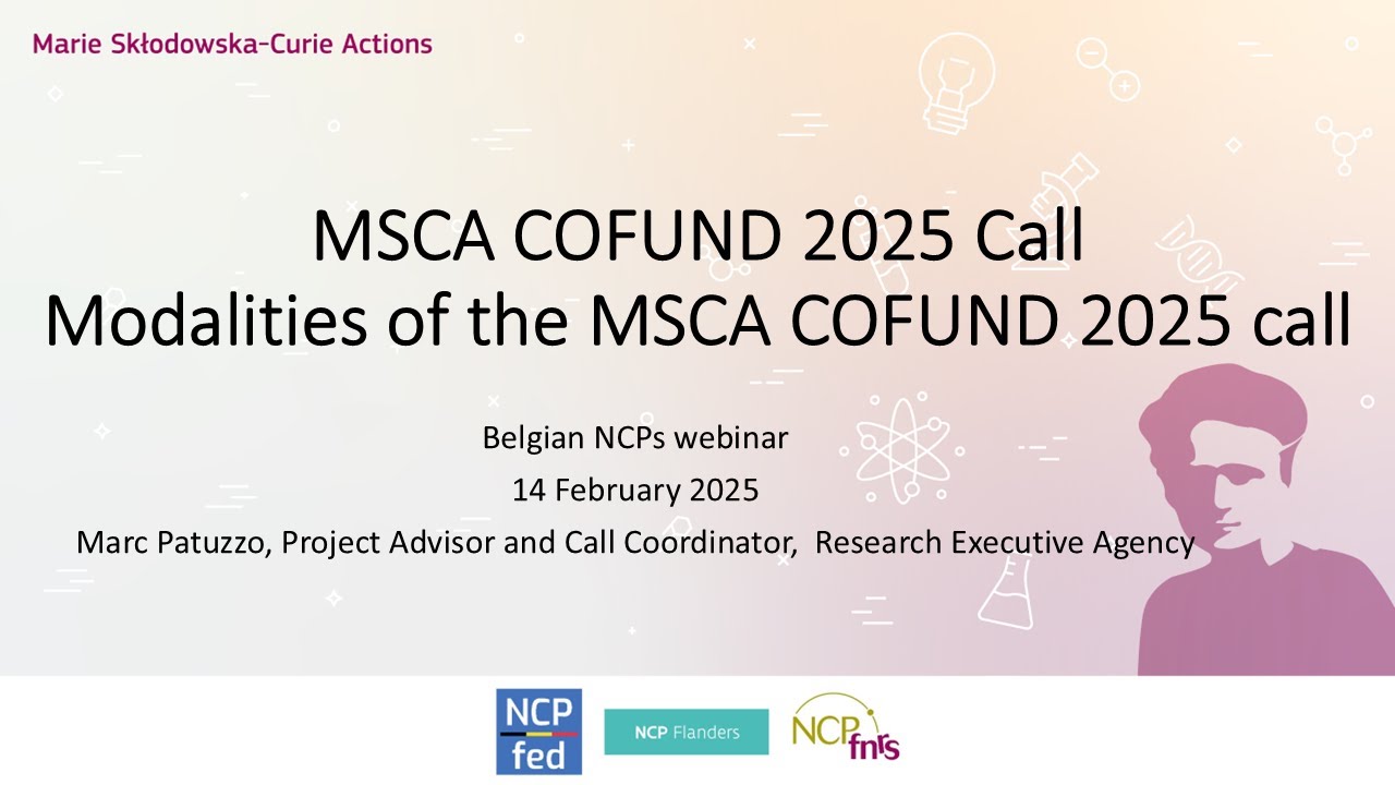 February 2025 – Marc Patuzzo MSCA COFUND Project Advisor and Call Coordinator, REA