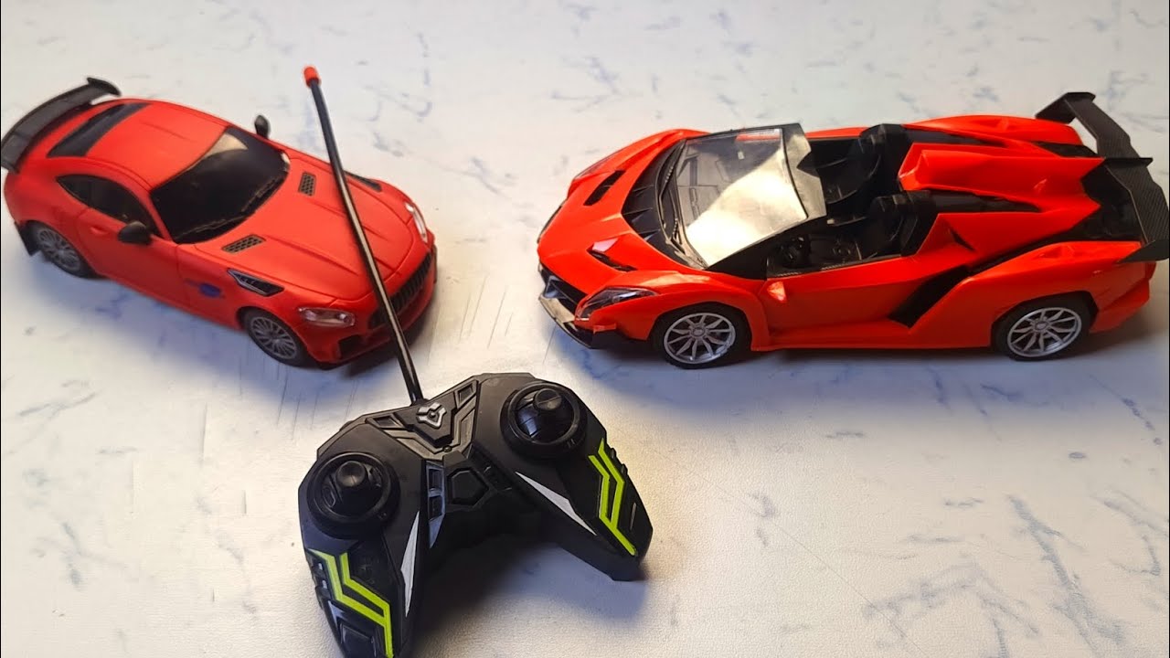 Unboxing rc super car 3D lighting police car, spray train, rc car review test😲, 2025