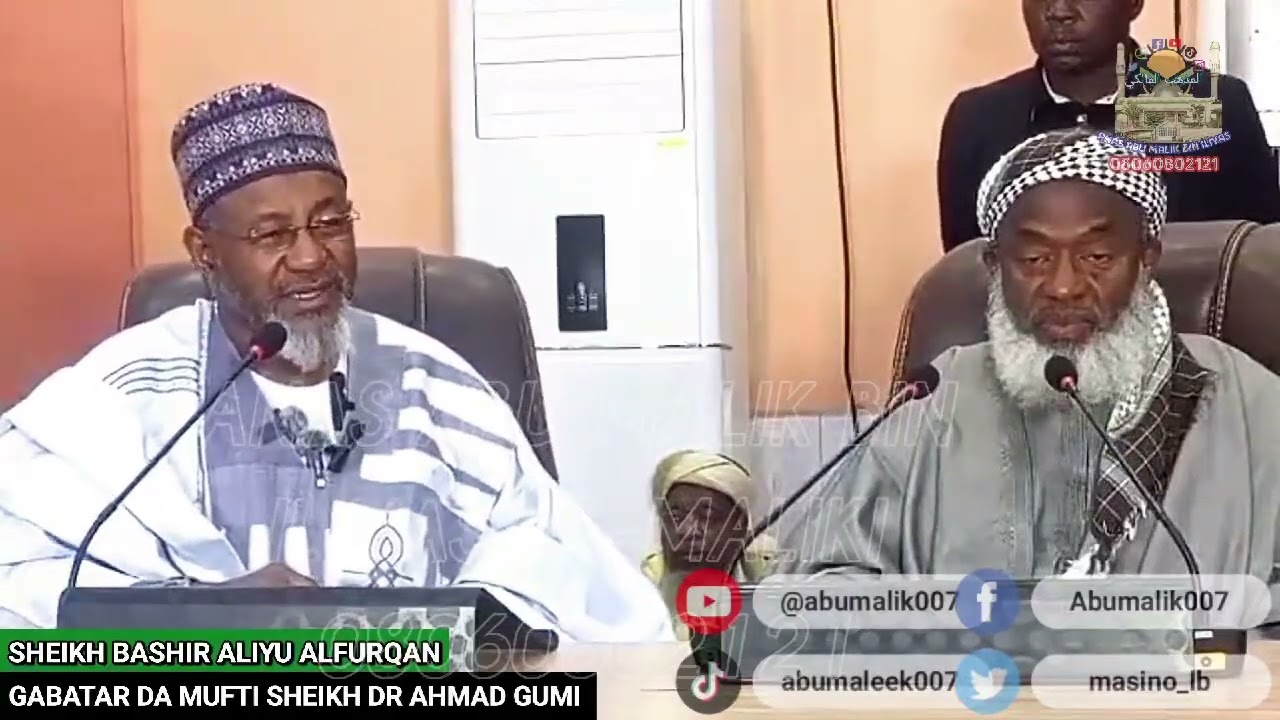 Cikakken Gabatarwar Sheikh Prof Bashir Aliyu Al-Furqan Ga Mufti Sheikh Dr Ahmad Gumi