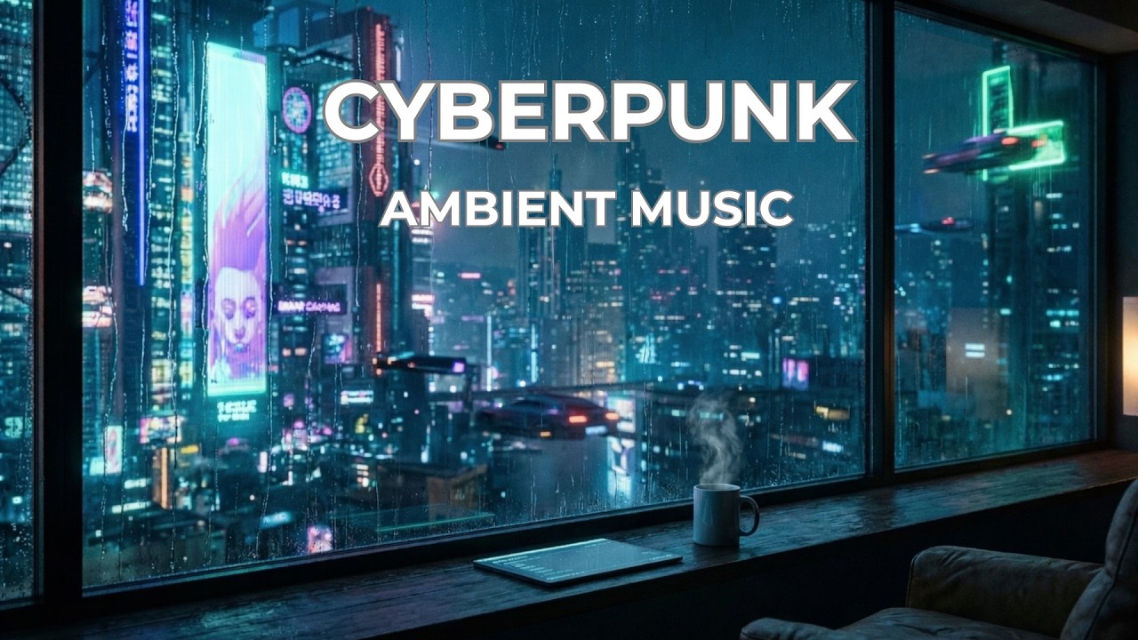 Cyberpunk Noir Ambience: 2 Hours of Rain & Neon Focus (TTRPG, Coding, Study)