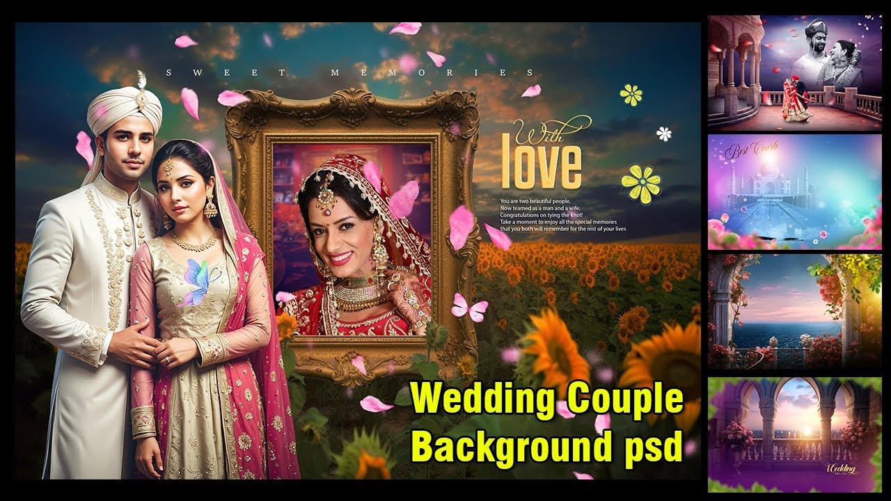 10 Beautiful Couple PSD Backgrounds Free Download | Photo Editing Tutorial for Couples | Tips