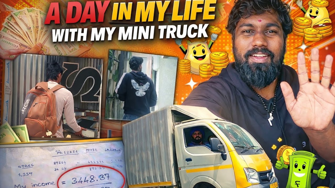 Mini Truck Oru Naal Income 💰 | Truth Behind Load Work.Mini Truck Oru Naal… Evlo Earn Aagum? 😳 