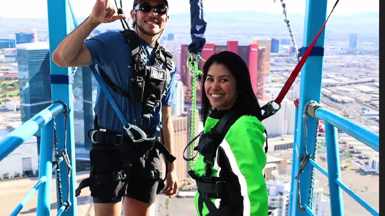 855 Feet Sky Jump at THE STRAT Las Vegas #skyjump #lasvegas #stratosphere