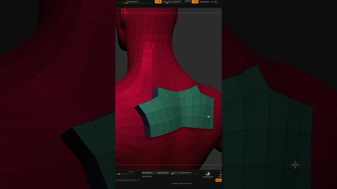 zBrush Tip - Adding, Extracting & Smoothing or Rounding Polygroups #3d