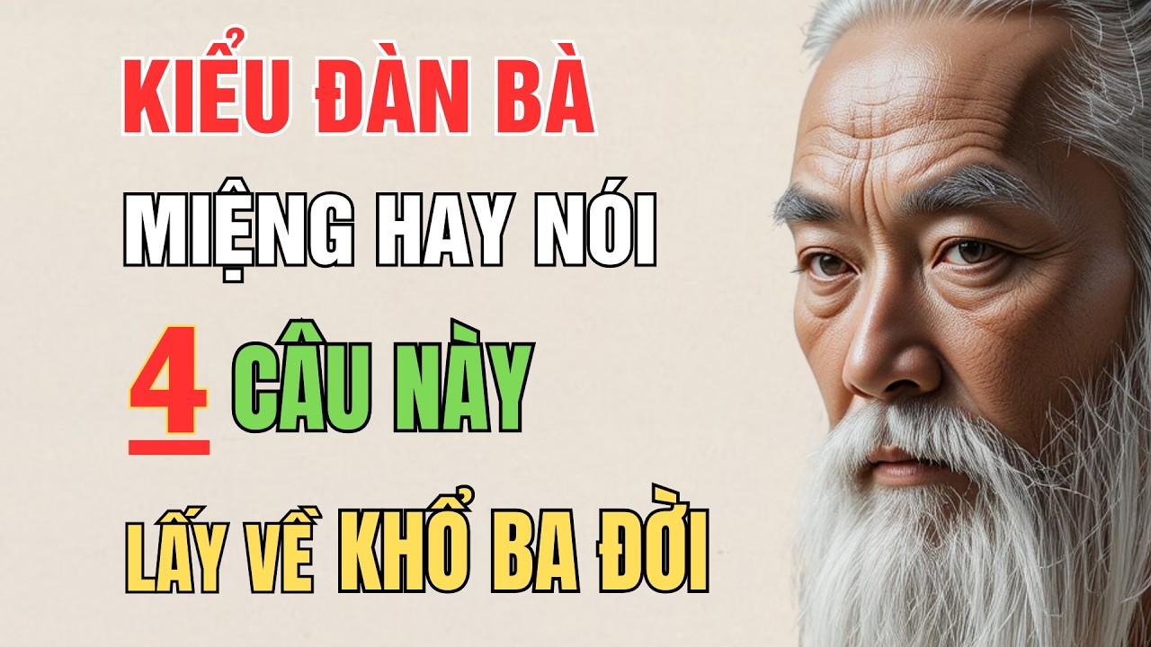 Cổ Nhân Cảnh Báo: Đàn Bà Mở Miệng Thường Nói 4 Câu Này: Gia Đình Lụi Bại, Chồng Con Khổ Ba Đời