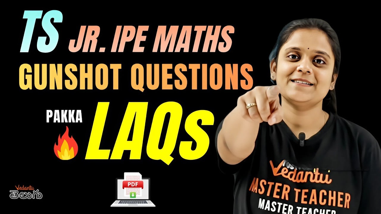 TG Jr. IPE Maths: Gunshot LAQs - Most Important LAQs