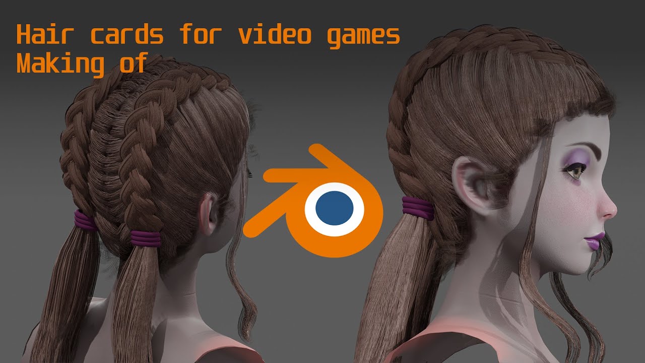 Hair for video games (Blender)-hair cards