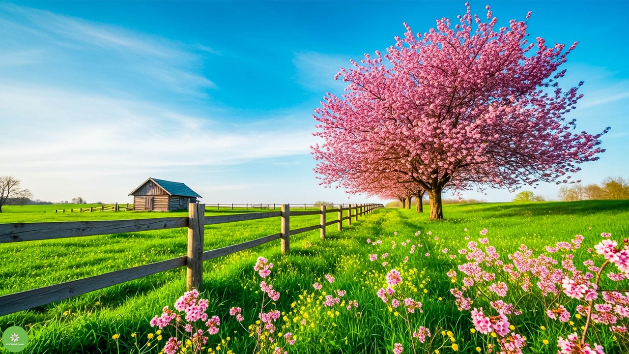 Beautiful Spring Music 🌼 Relaxing Piano Music for Stress Relief, Sleep, Study & Relaxation