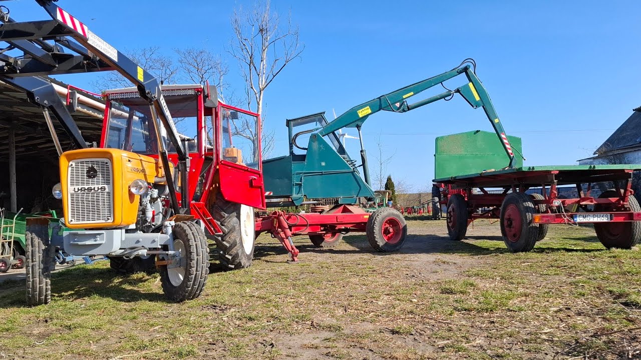 Modernizacja przyczepy D44 - prace ruszyły z kopyta - prace w sadzie rębakiem VENOM