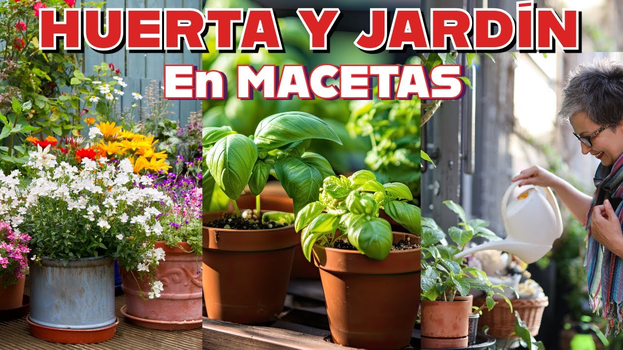 Ideas para tener un Huerto Jardín en macetas. Ideal para quien tiene poco espacio