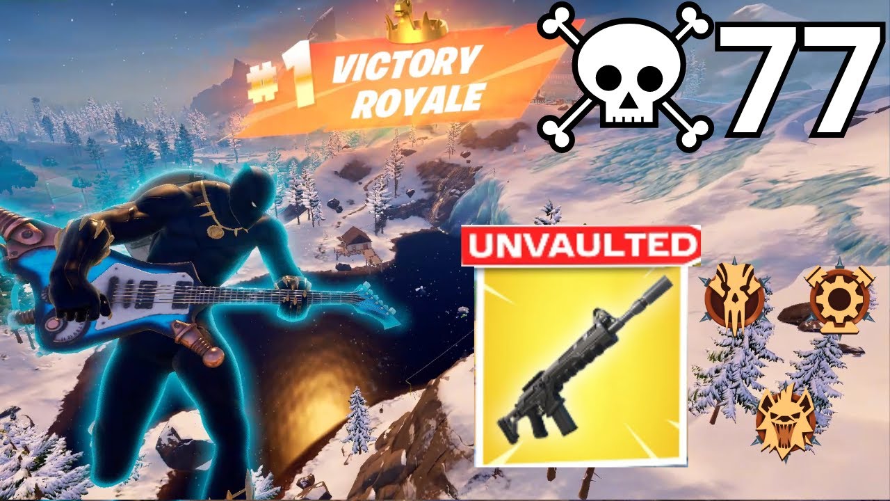 77 Elimination BLACK PANTHER Solo Vs Squads Zero Build Gameplay WINS (Fortnite Chapter 5 Season3)